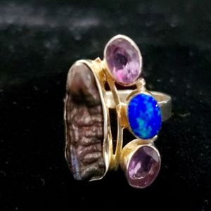 SALE Vintage Gem Stone Ring
